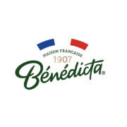 Cette image représente le logo de la marque de Sauce Bénédicta. Bénédicta est un de nos clients. Nous avons travaillé pour Bénédicta en tant que cabinet de conseil en choix d'agence lors de son appel d'offre publicitaire.
