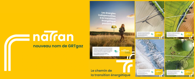 Notre client NaTran (ex-GRTgaz) a réalisé un rebranding qu'il a annoncé dans un campagne réalisée par TBWA corporate et BIGGIE. L'image reflète cette campagne.