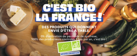 Cette image illustre la campagne présentée dans cet article d'actualité. Il représente la campagne de l'Agence Bio, réalisée par l'agence The Good Company. Cette agence a remporté cet appel d'offres public, dont PITCHVILLE était AMO.