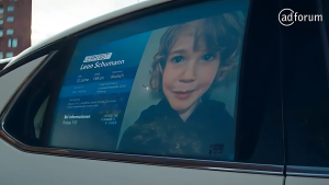 Ces captures d'écran illustrent le sujet du benchmark en représentant la campagne réalisée pour INITIATIVE VERMISSTE KINDER et FREE2MOVE par l'agence MEDIAPLUS MUNICH. Un benchmark international proposé par ADFORUM pour PITCHVILLE