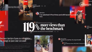 Ces captures d'écran illustrent le sujet du benchmark en représentant la campagne réalisée pour BUDWEISER par l'agence AFRICA de São Paulo.
