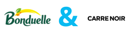 Cette image illustre le résultat de la compétition d'agence dont il est question dans cette étude de cas. On y retrouve le logo de l'annonceur BONDUELLE et du vainqueur CARRE NOIR