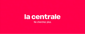 Cette image est une capture d'écran du packshot de la campagne réalisée pour notre client LA CENTRALE, par son agence BLOOM AND FRIENDS. Il reprend la signature dont il est question dans l'article :"ne cherchez plus"