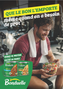 Campagne BONDUELLE print réalisée par LEO à la suite de la compétition d'agence publicitaire menée par PITCHVILLE.