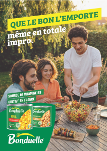 Campagne BONDUELLE print réalisée par LEO à la suite de la compétition d'agence publicitaire menée par PITCHVILLE.