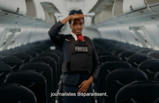 Cette image illustre le sujet de ce benchmark : les campagnes publicitaire portant sur la Liberté de la Presse. On y retrouve une capture de la campagne THE GOOD COMPANY