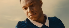 Cette image est une capture de la campagne Orange pour la coupe du monde de football 2026, où l'on voit le joueur français MBAPPE.