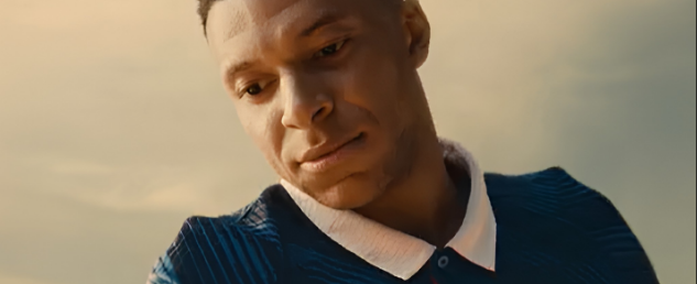 Cette image est une capture de la campagne Orange pour la coupe du monde de football 2026, où l'on voit le joueur français MBAPPE.