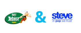 Parc Astérix est un client de cabinet de conseil en choix d'agence. Il nous a mandaté pour organiser sa compétition qui a mené à la reconduction de son agence : steve. Ainsi, cette image reprends les deux logos : celui du Parc Astérix et celui de l'agence STEVE