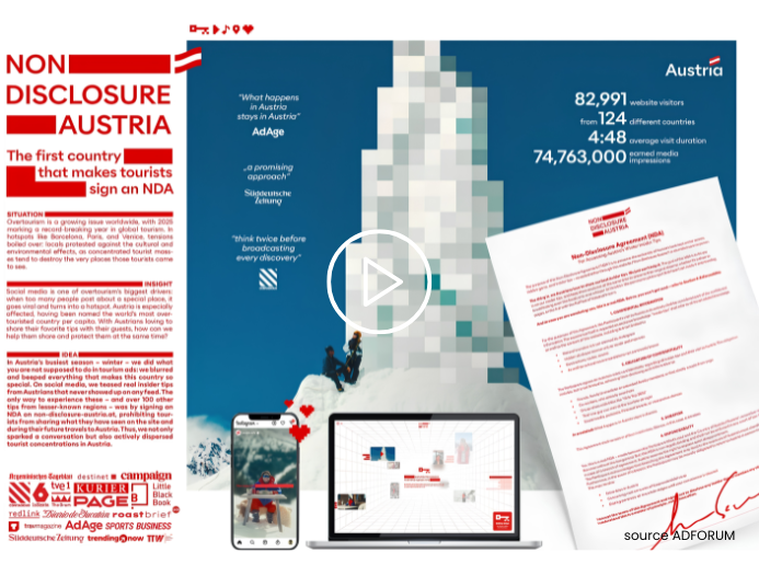 Cette image est issue de la campagne Austria Tourism - Non Disclosure Austria (Board) dont vous retrouverez les détails dans cet article de bench